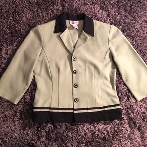 R&K Originals petite green and black blazer
